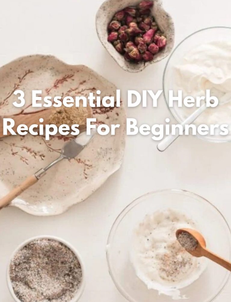 natural recipes image that has essential oils, salts, and spices.